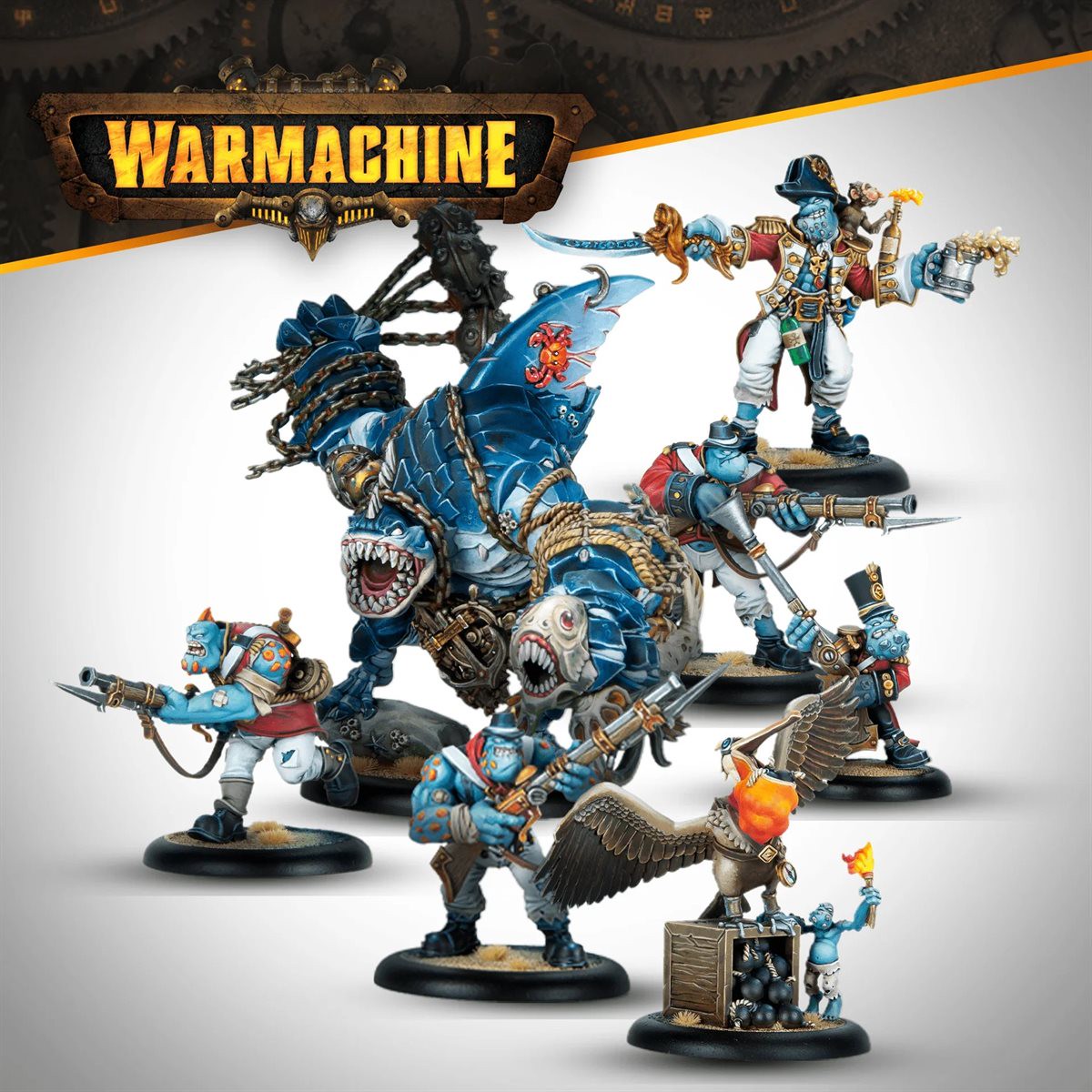 Warmachine: Southern Kriels -Brineblood Marauders Foulbloods Armada Command Cadre (HIPS)