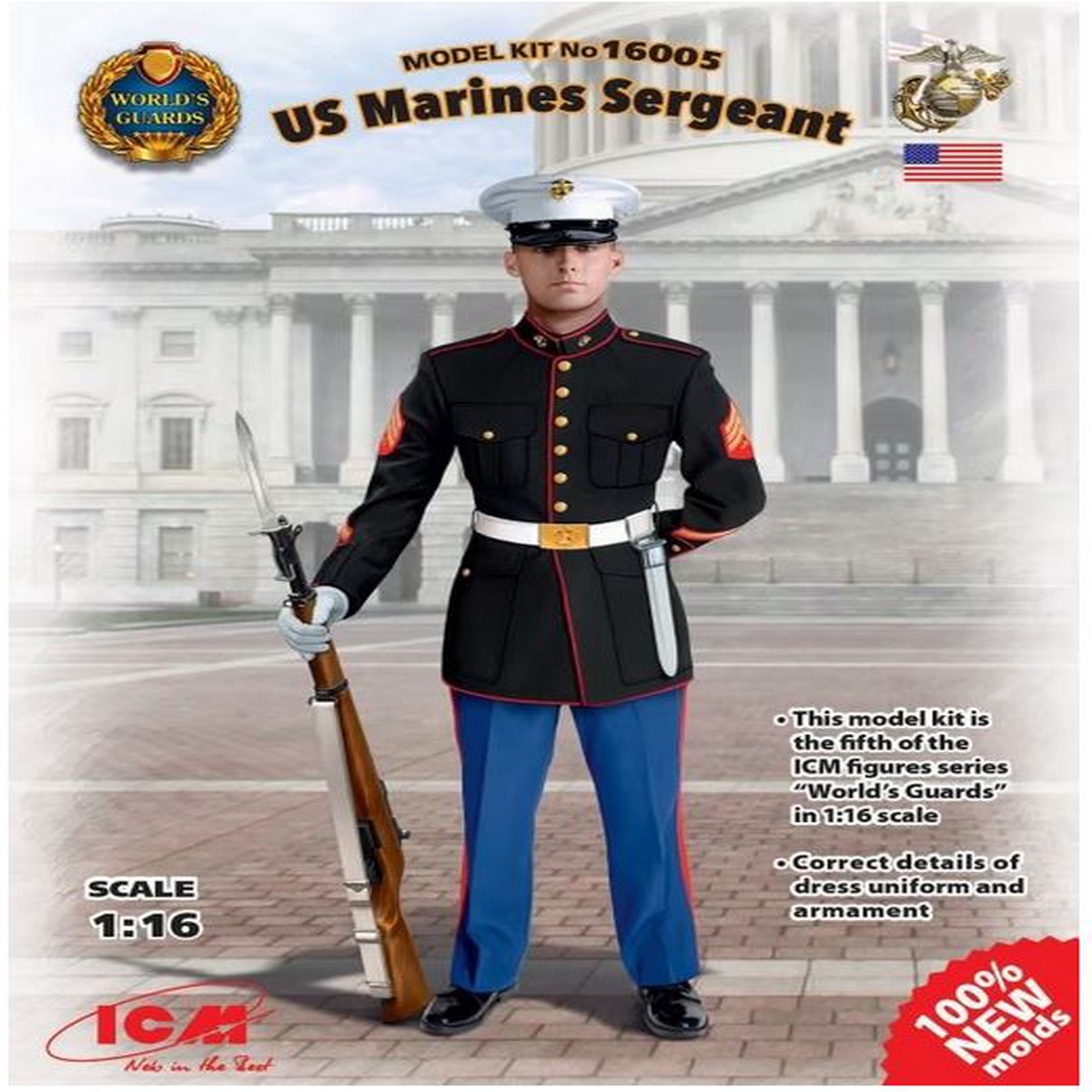 ICM 16005 1/16 US Marine Sergeant