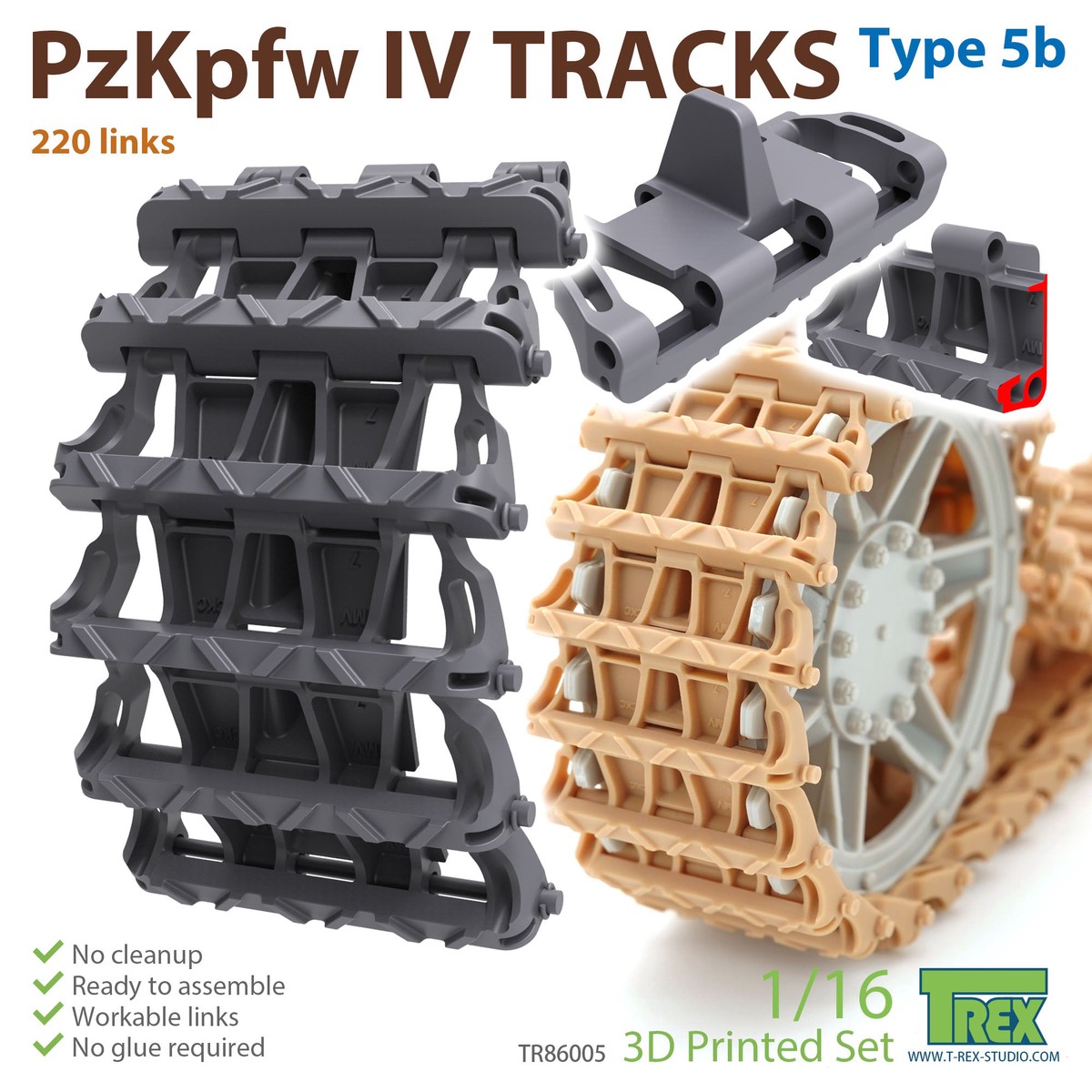 T-Rex 86005 1/16 PzKpfw.III/IV Tracks Type 5b