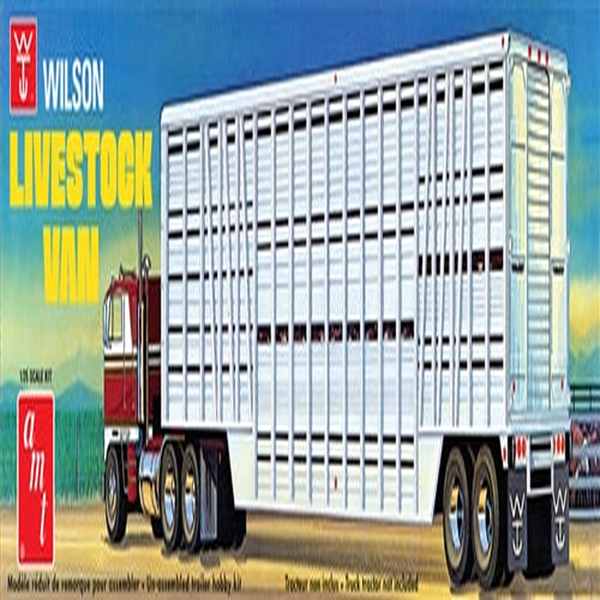 AMT 1106 1/25 WILSON LIVESTOCK VAN TRAILER