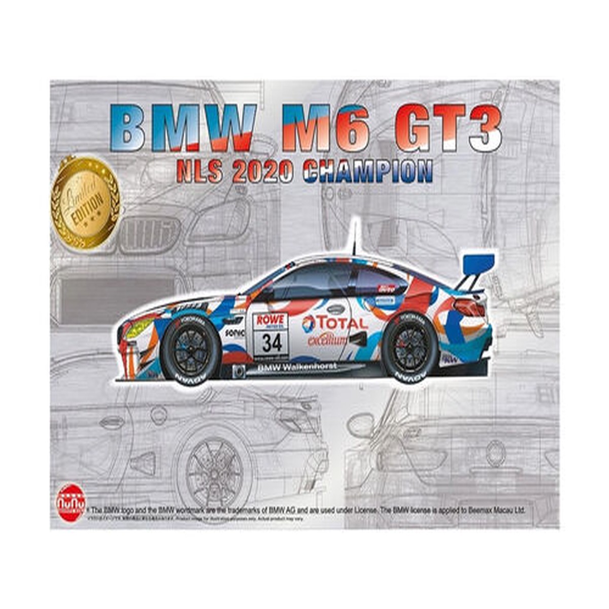 NuNu 24042 1/24 BMW M6 GT3 2020 NLS Winner