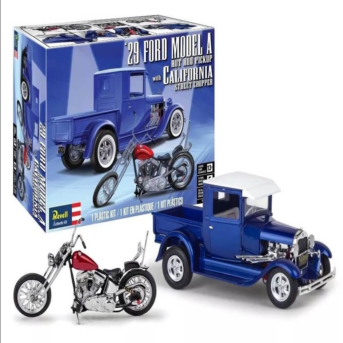 Revell 14565 1/25 1929 Ford Model A Hot Rod w/Street Chopper