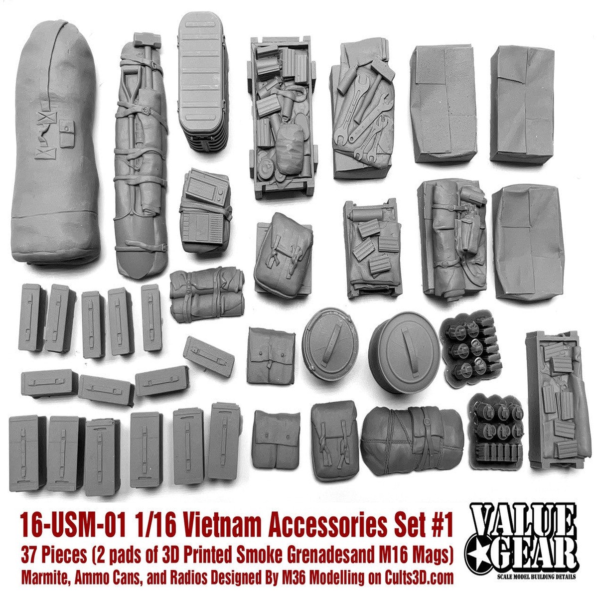 Value Gear 16USM01 1/16 Vietnam Accessories #1 (Gear Ammo & Bundles)