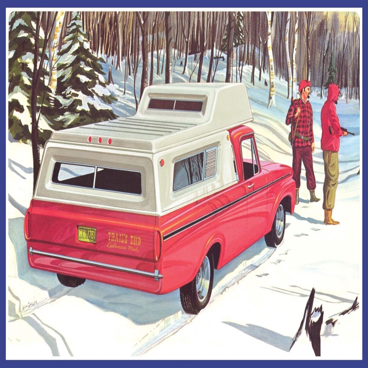 AMT 1412 1/25 1963 FORD F-100 CAMPER PICKUP SCALE MODEL KIT