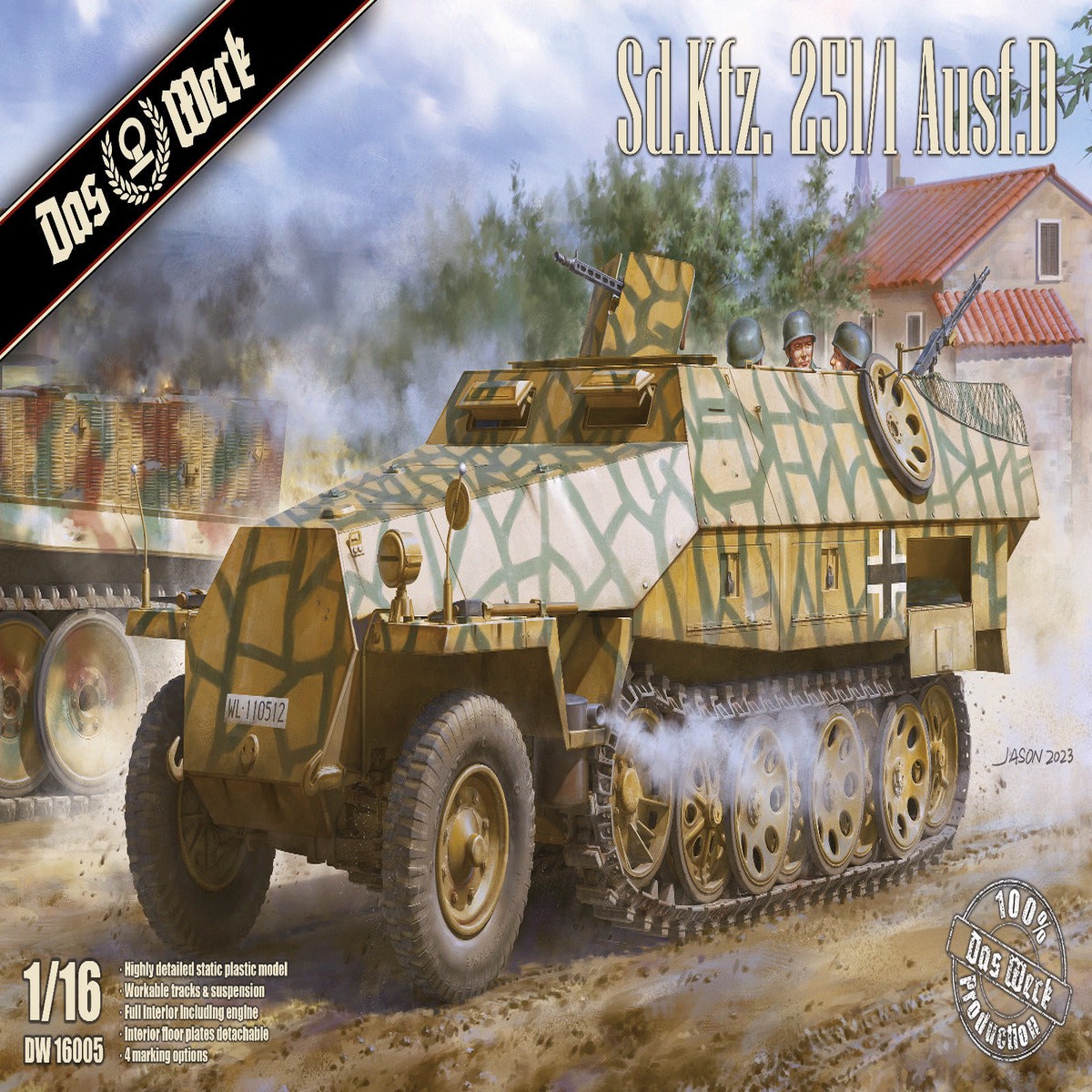 Das Werk 16005 1/16 Sd.Kfz. 251/1 Ausf D German WWII Halftrack