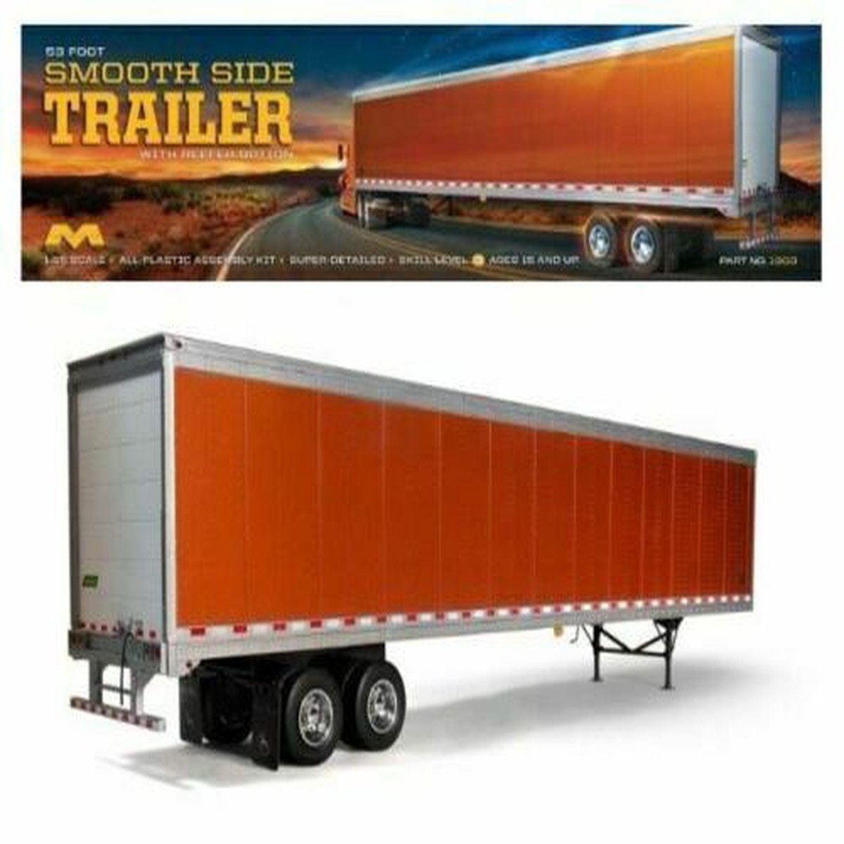 Moebius 1303 1/25 53′ SMOOTHSIDE TRAILER KIT