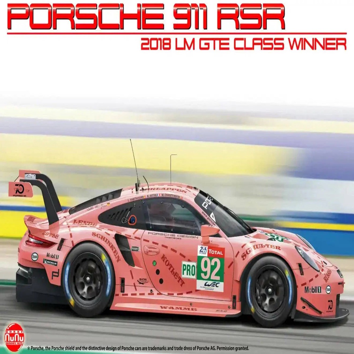 NuNu 24040 Porsche 911 991 GT3 RSR Porsche GT Team sponsored by Pink Pig – 24 Hours Le Mans 2018