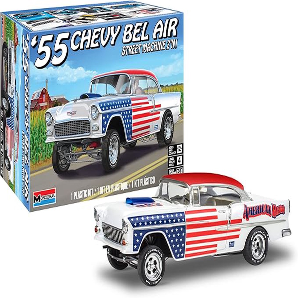 Revell 14519 1/24 ’55 Chevy Bel Air Street Machine 2’N1