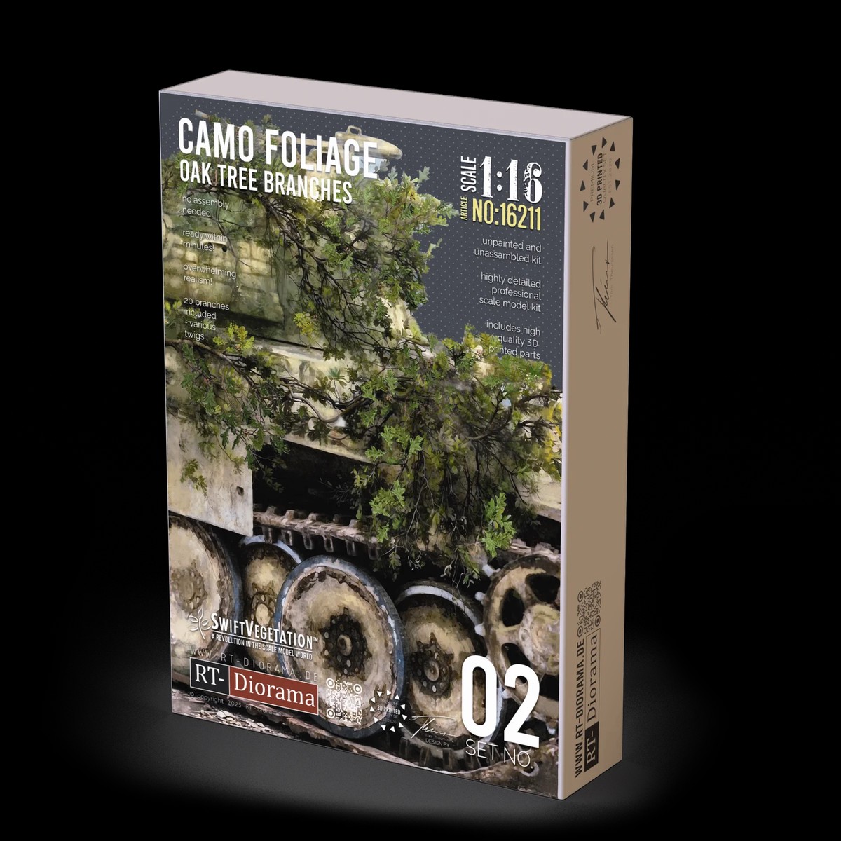 RT DIORAMA 16211 1/16 Oak Branches [Camo Foliage]
