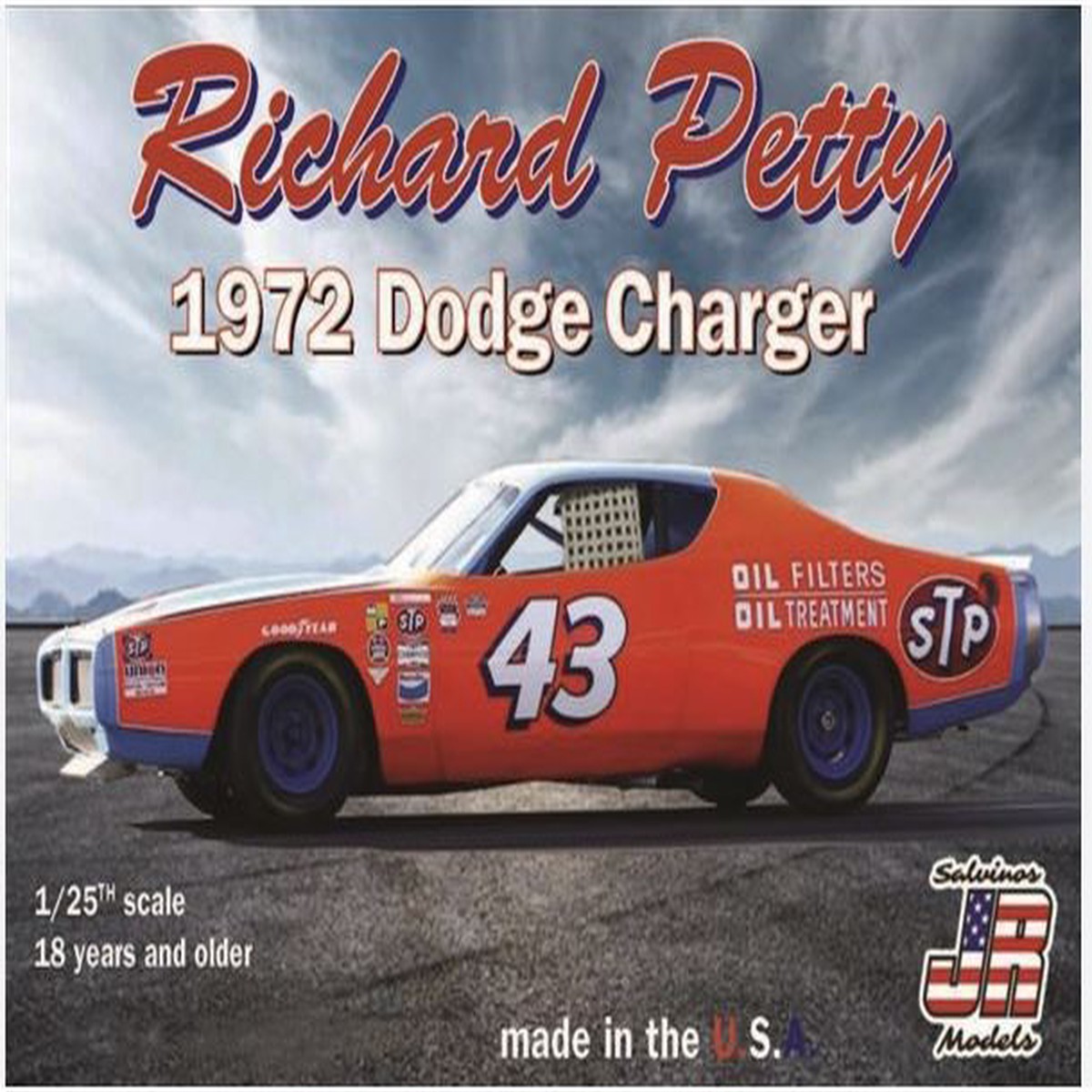 Salvinos JR RPDC1972TX 1/25 Richard Petty ’72 Dodge Charger.