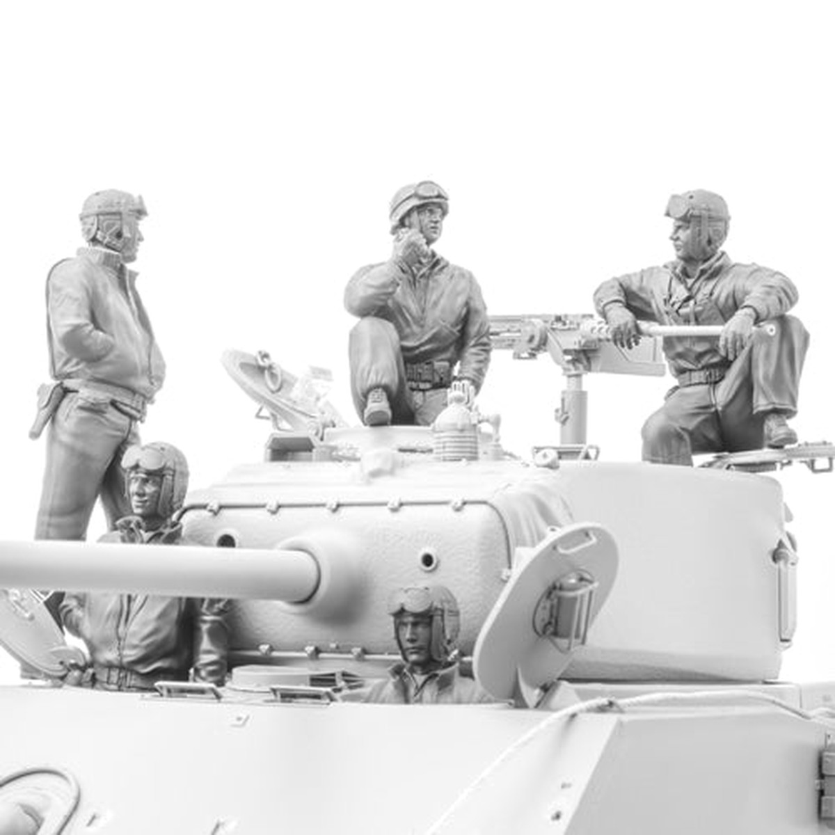 Sol Resin Factory MM585 1/16 WWII U.S. Army M4A3E8 Crew
