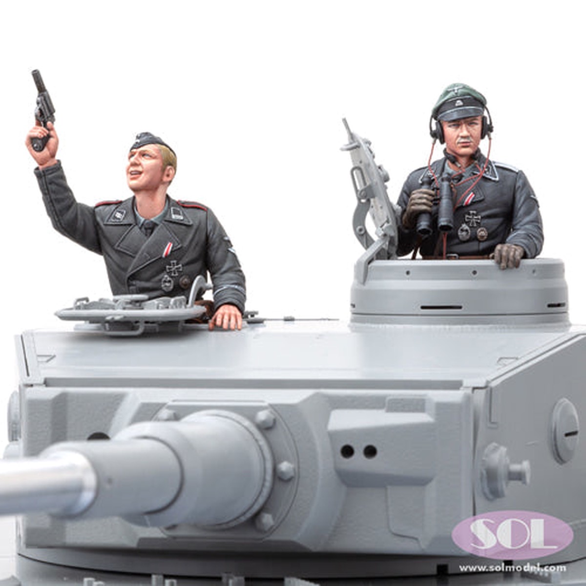 Sol Resin Factory MM598 1/16 WWII German Tiger Tank Commander & Gunner