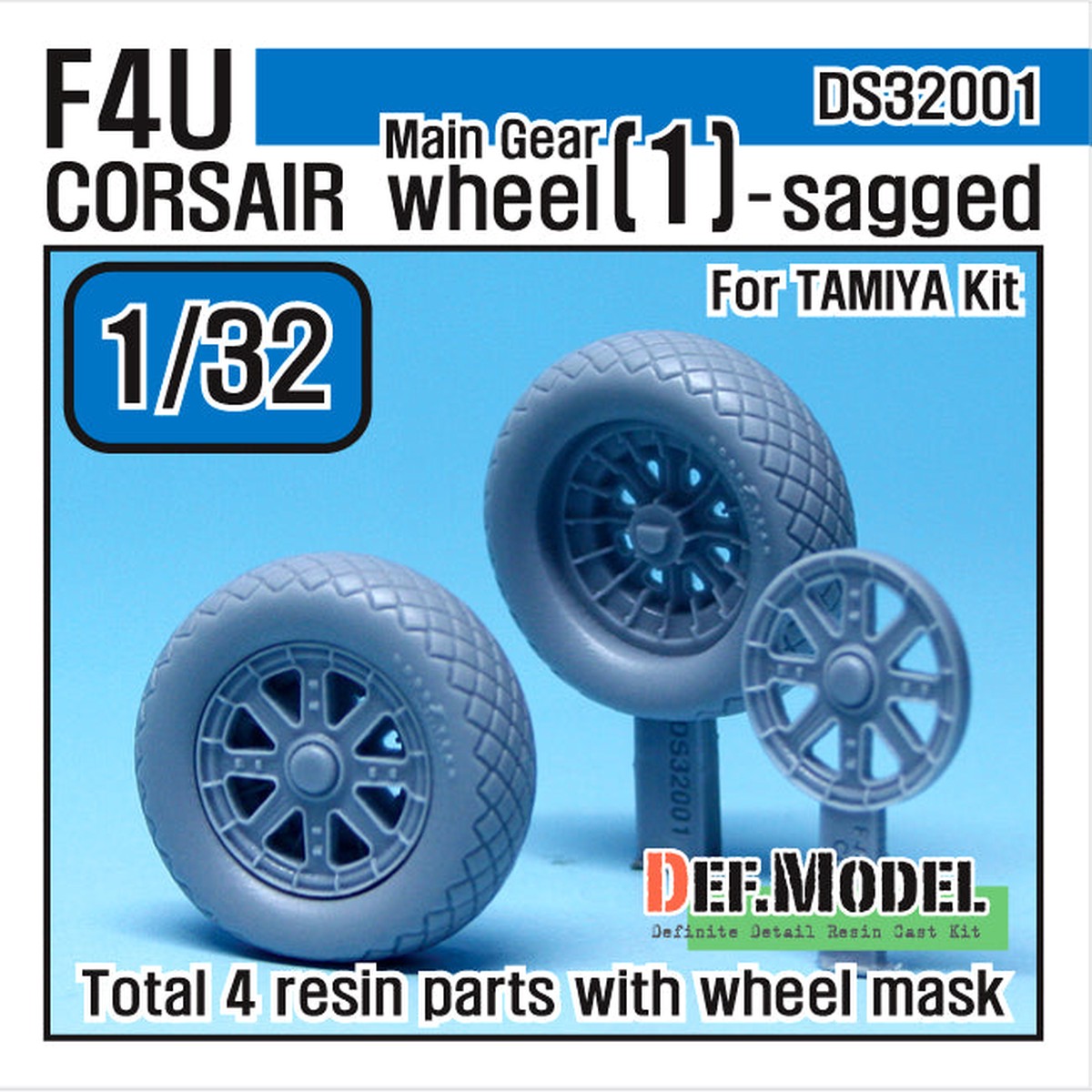 Def Model DS32001 1/32 F4U-1 Corsair Wheel Set (1)