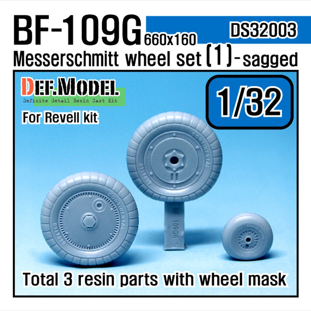 Def Model DS32003 1/32 BF109G-6 Wheel Set (1)