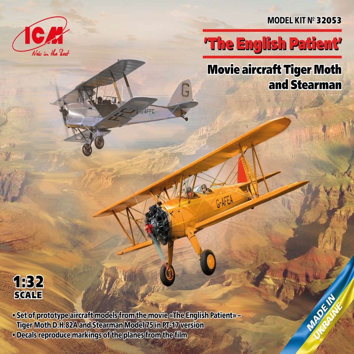 ICM 32053 1/32 The English Patient - Tiger Moth and Stearman