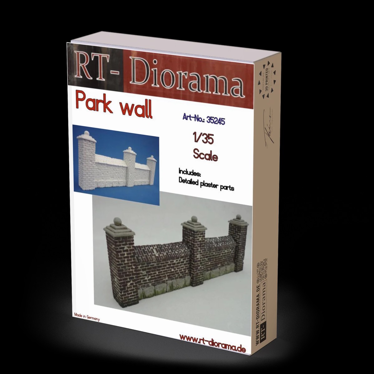 RT DIORAMA 35245 1/35 Park Wall (Upgraded Ceramic Version)