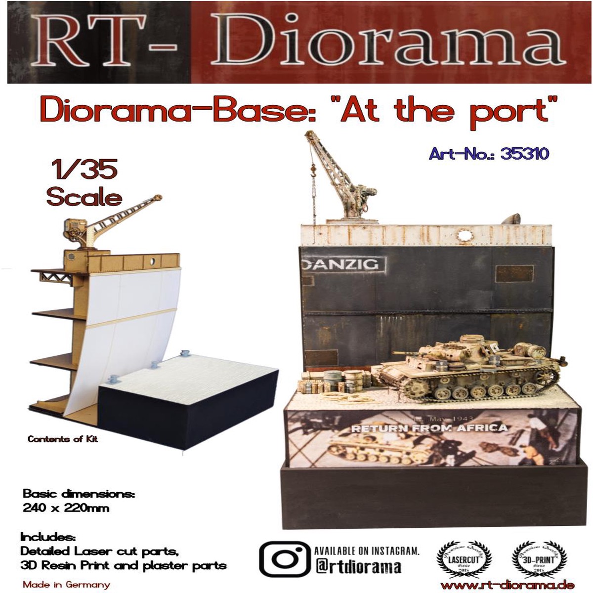 RT DIORAMA 35310 1/35 Diorama-Base: “At the Port” (Upgraded Ceramic Version)