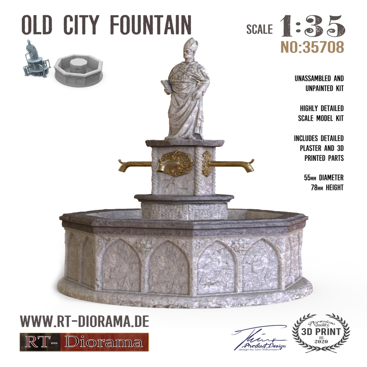 RT DIORAMA 35708 1/35 Old City Fountain