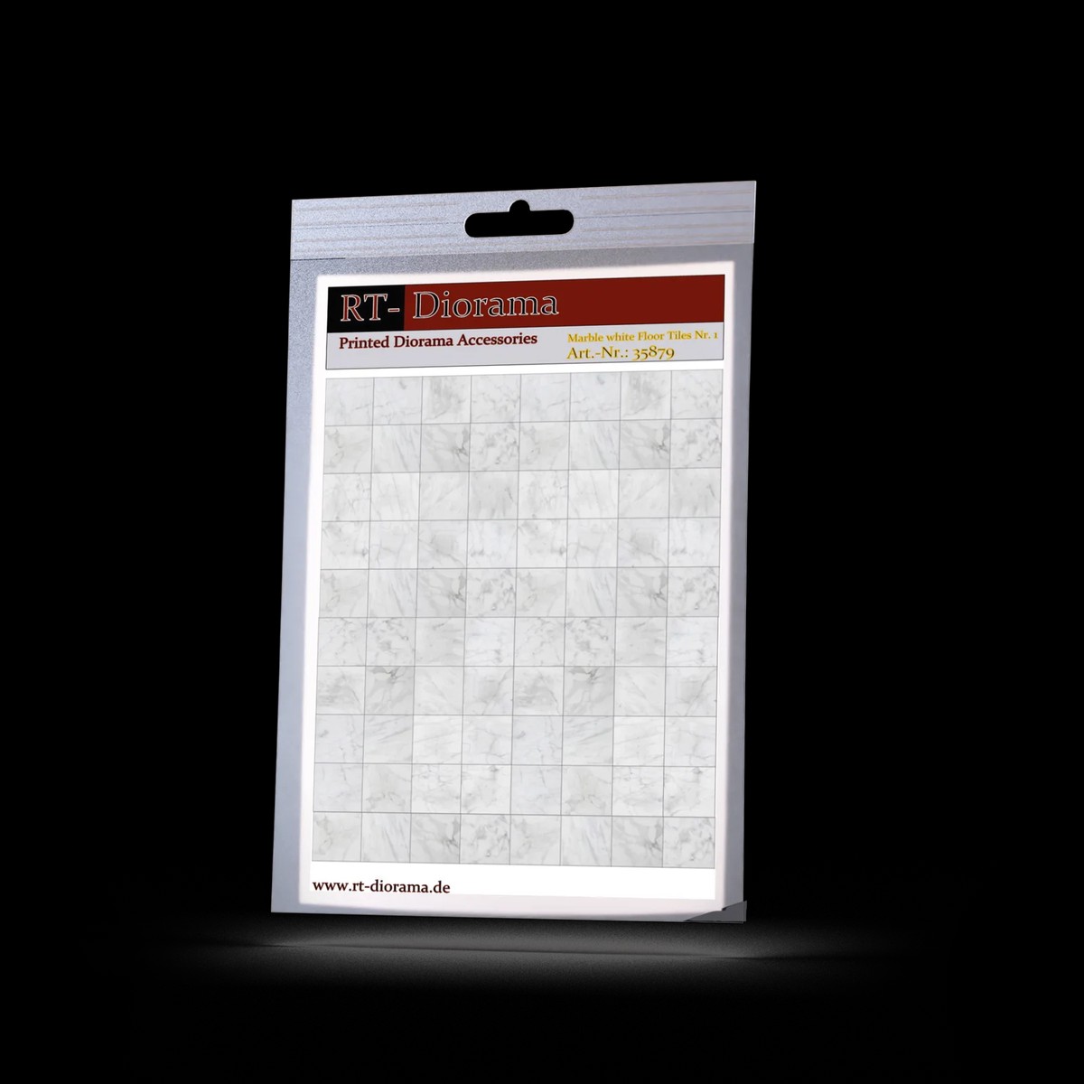 RT DIORAMA 35879 1/35 Marble white Floor Tiles Nr.1 Printed Accesories
