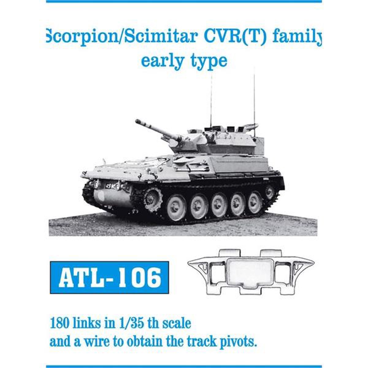 Friulmodel ATL-106 Scorpion/Scimitar CVR(T) family early type tracks