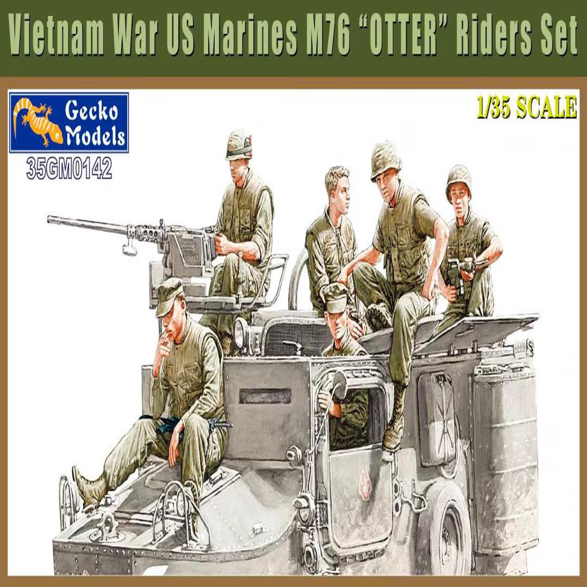 Gecko Models 35GM0142 1/35 Vietnam War US Marines M76 OTTER Riders Figure set
