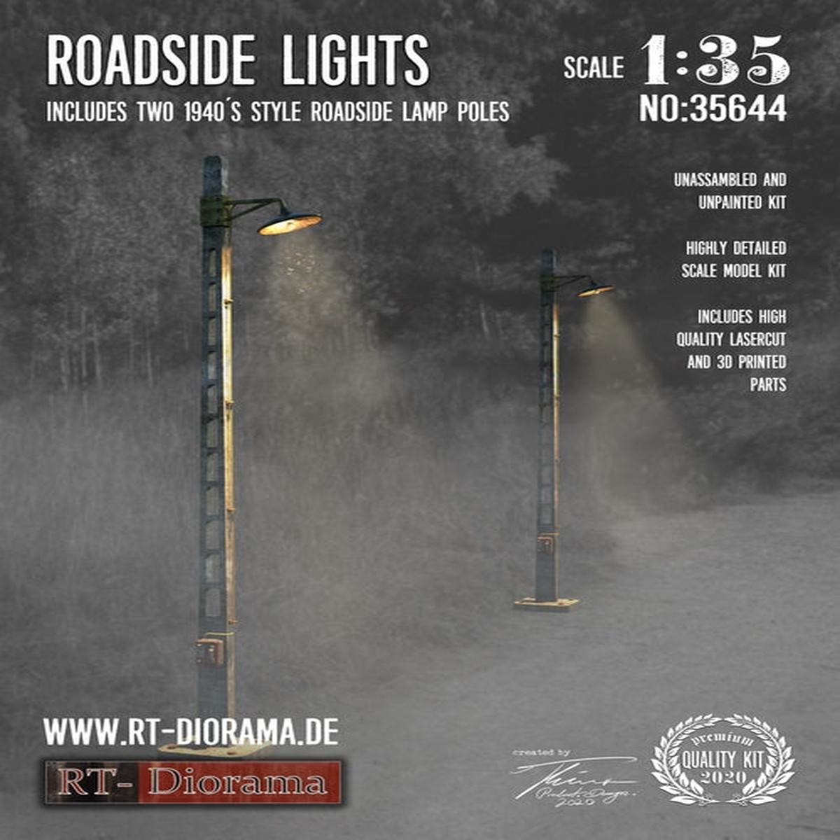 RT DIORAMA 35644 1/35 3D Resin Print: Roadside Lights