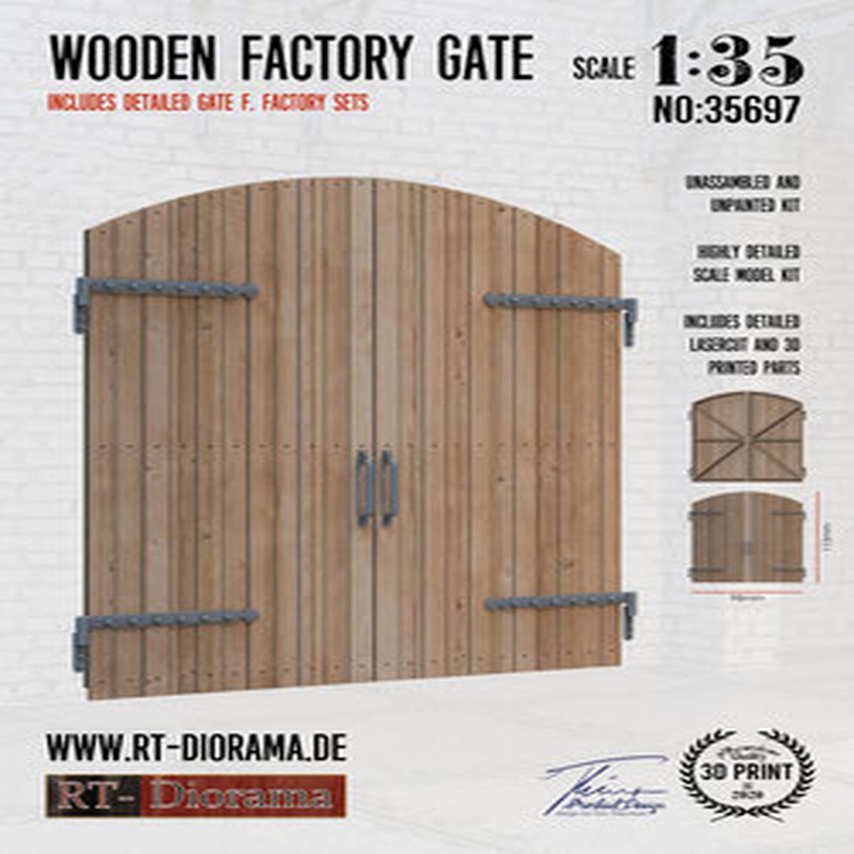 RT DIORAMA 35697 1/35 Wooden Factory Gate