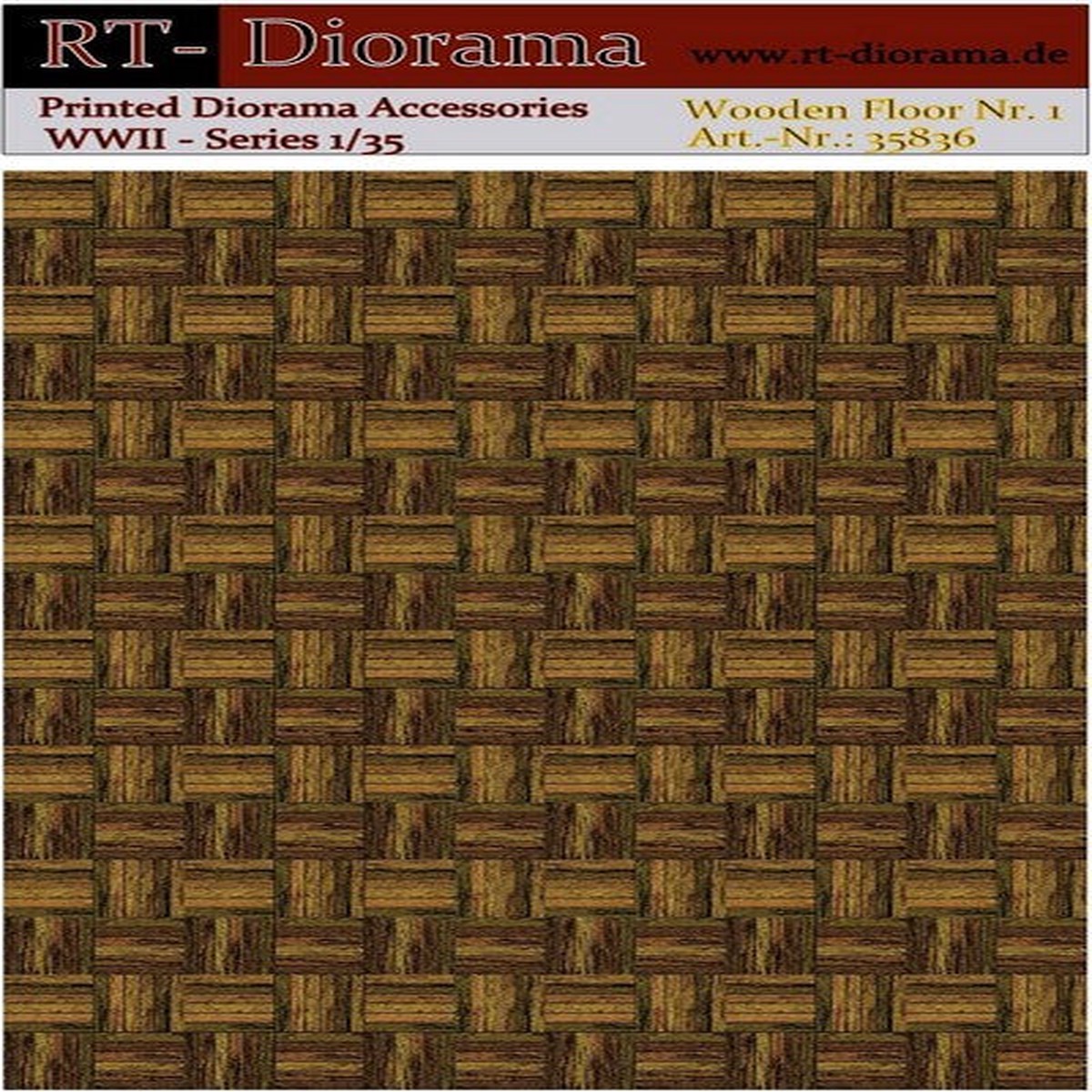 RT DIORAMA 35836 1/35 Printed Accessories: Wooden Floor No. 1