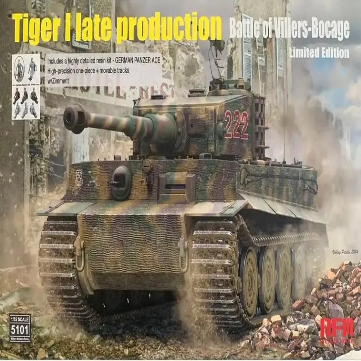 Rye Field Model 5101 1/35 Tiger I Late Production – Battle of Villers-Bocage Limited Edition