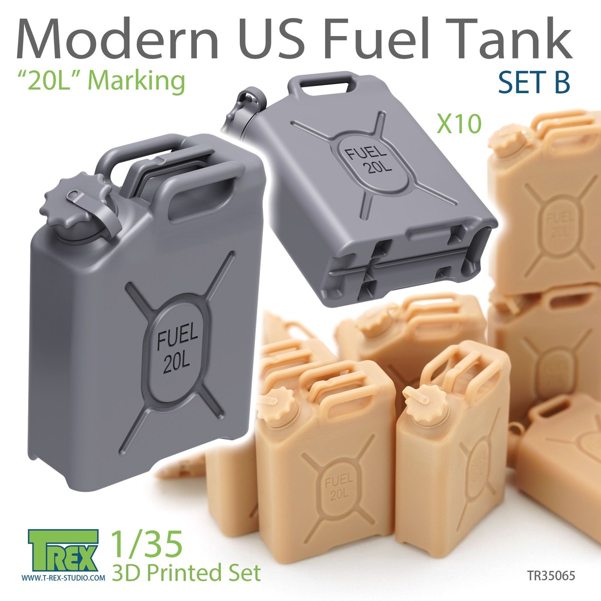 T-Rex 35065 1/35 Modern US Fuel Tank Set B “20L” Marking