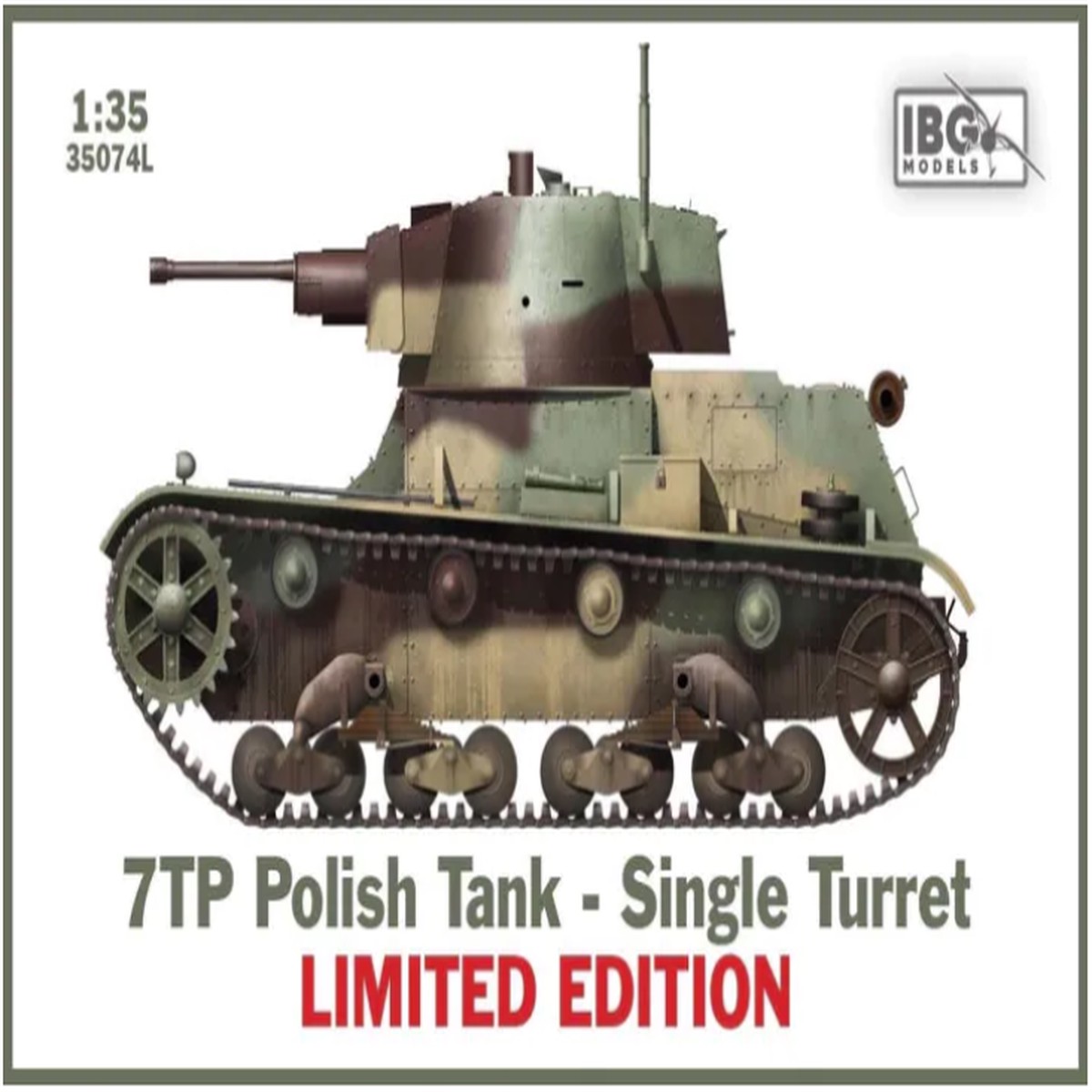 IBG 35074L 1/35 7TP Polish Tank – Single Turret – Limited Edition –