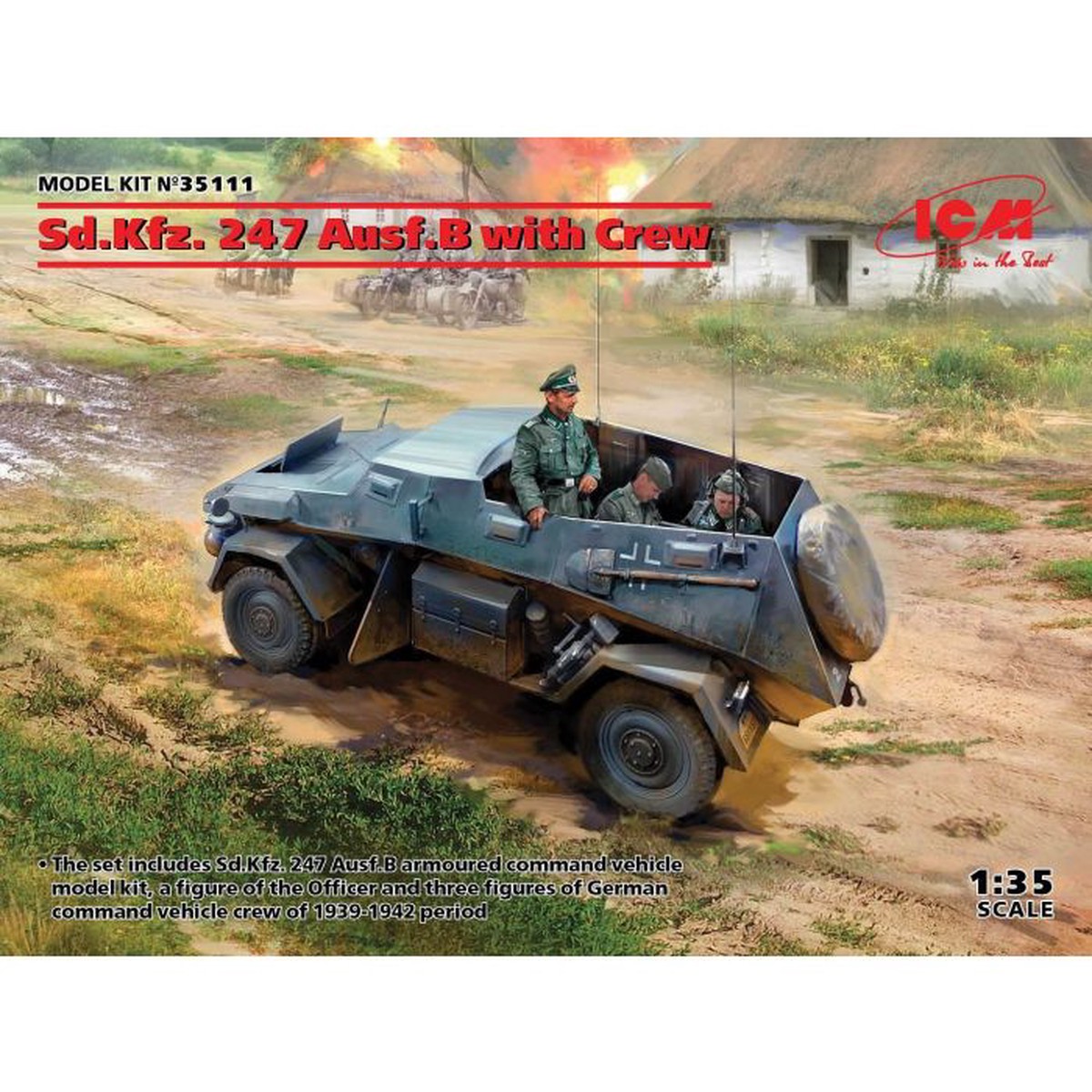 ICM 35111 1/35 Germany Sd.Kfz. 247 Ausf.B w/Crew