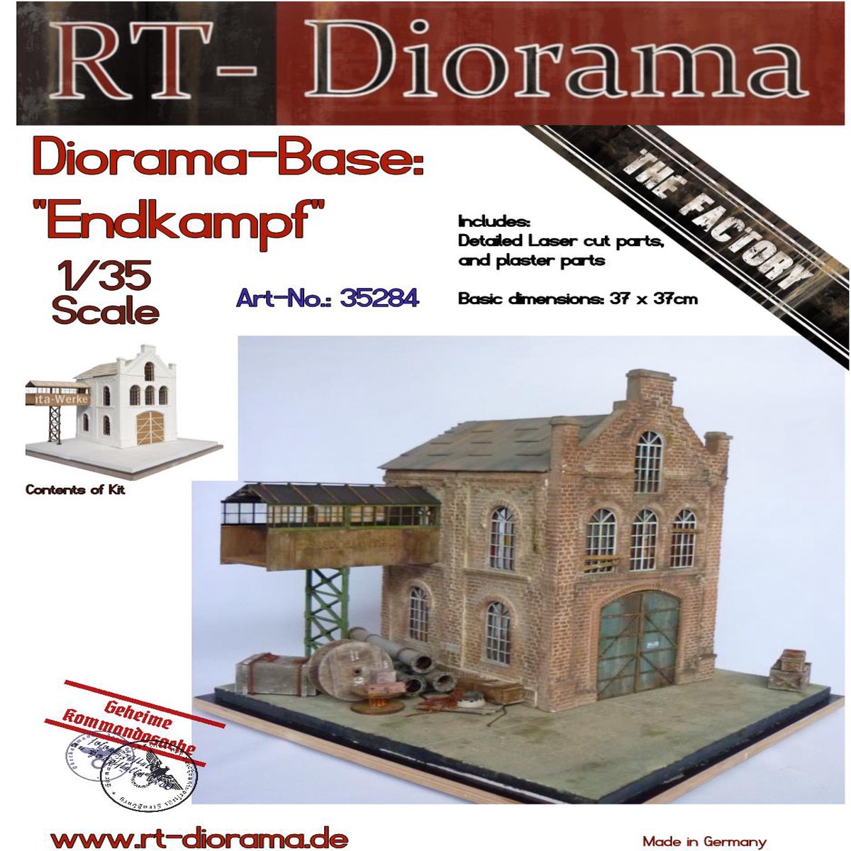 RT DIORAMA 35284 1/35 Diorama-Base: “Endkampf” (Upgraded Ceramic Version)