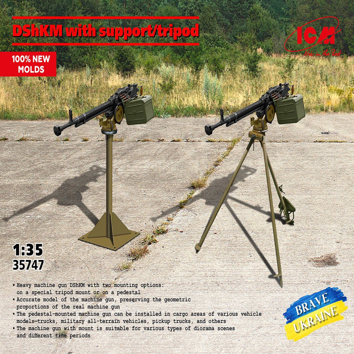 ICM 35747 1/35 DShKM with support/tripod