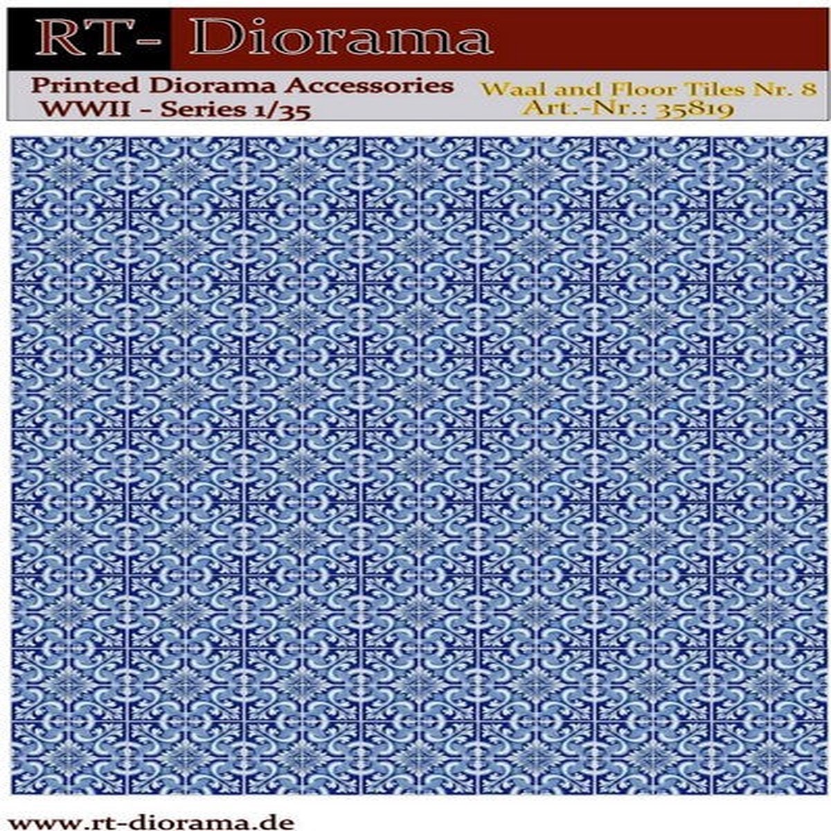 RT DIORAMA 35819 1/35 Printed Accessories: Wall and Floor Tiles No. 8