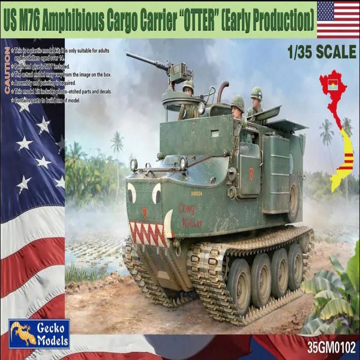 GECKO MODELS 35GM0102 1/35 Gecko Models US M76 Amphibious Cargo Carrier OTTER Early Production