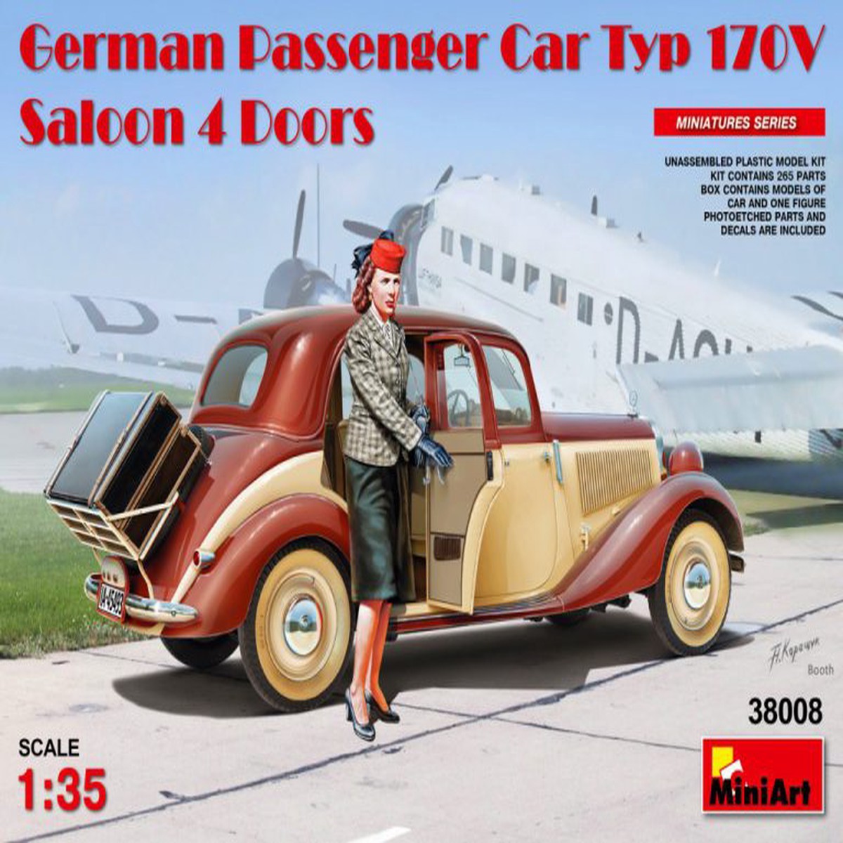 MiniArt 38008 1/35German Passenger Car Typ 170V.Saloon 4 Doors
