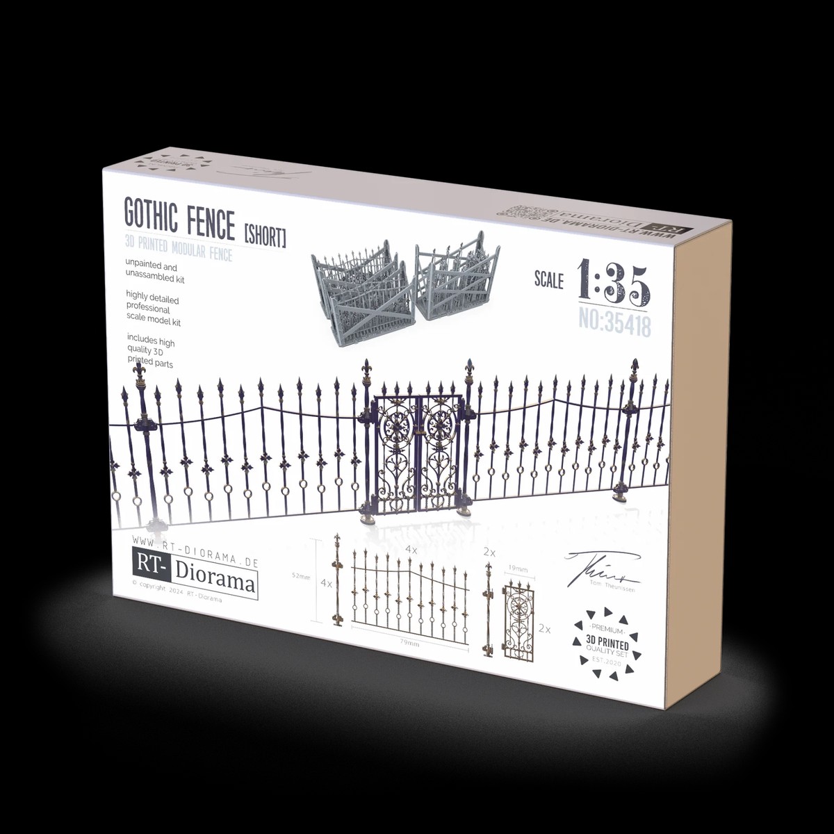 RT DIORAMA 35418 1/35 Gothic Fence (short)
