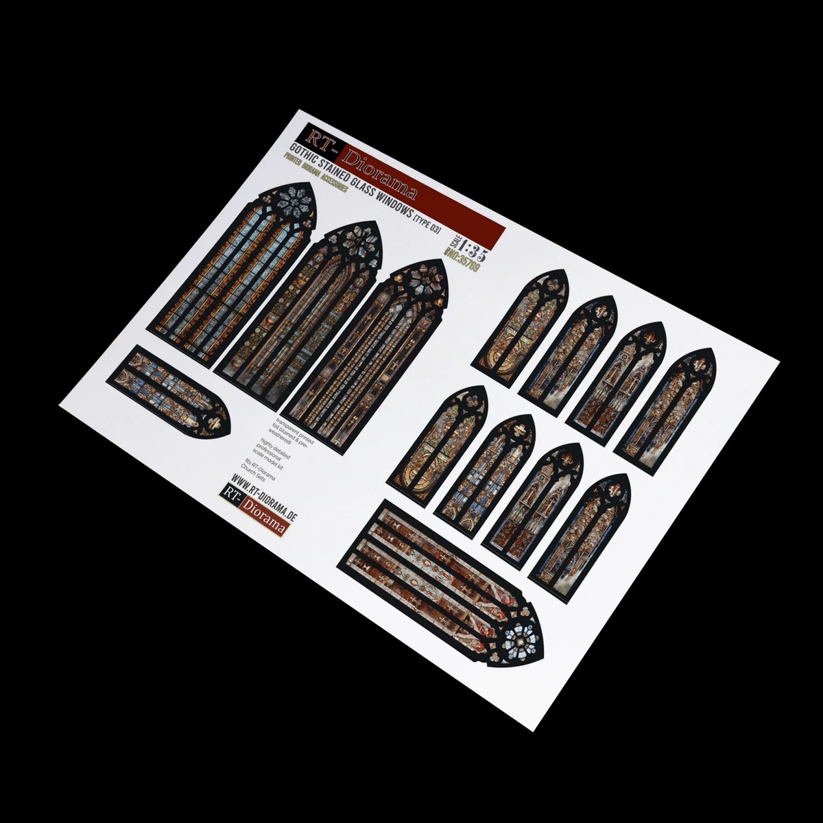 RT DIORAMA 35769 1/35 Gothic stained glass windows (Type3)