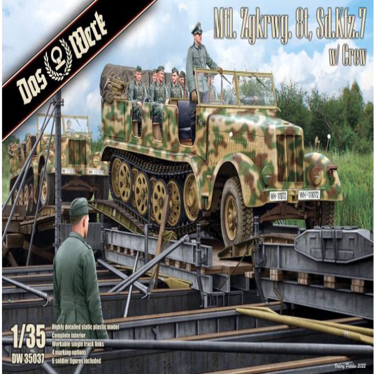 Das Werk 35037 1/35 Sd.Kfz.7 – mtl. Zgkrwg. 8t with crew