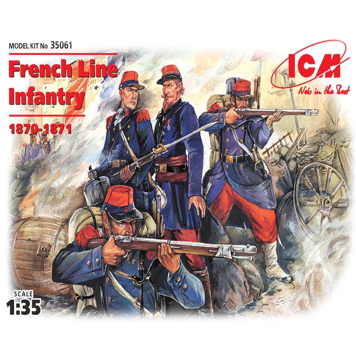 ICM 35061 1/35 French Line Infantry (1870-1871) (4 figures – 1 officer, 3 soldiers)