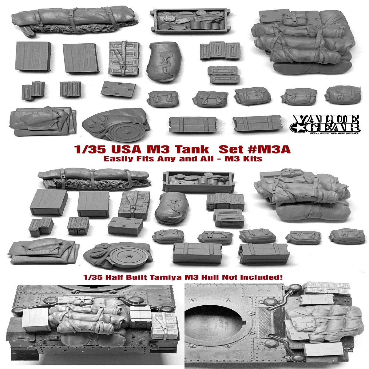 Value Gear VG-M3A 1/35 M3 Stuart Stowage Set – US Army (for Tamiya)