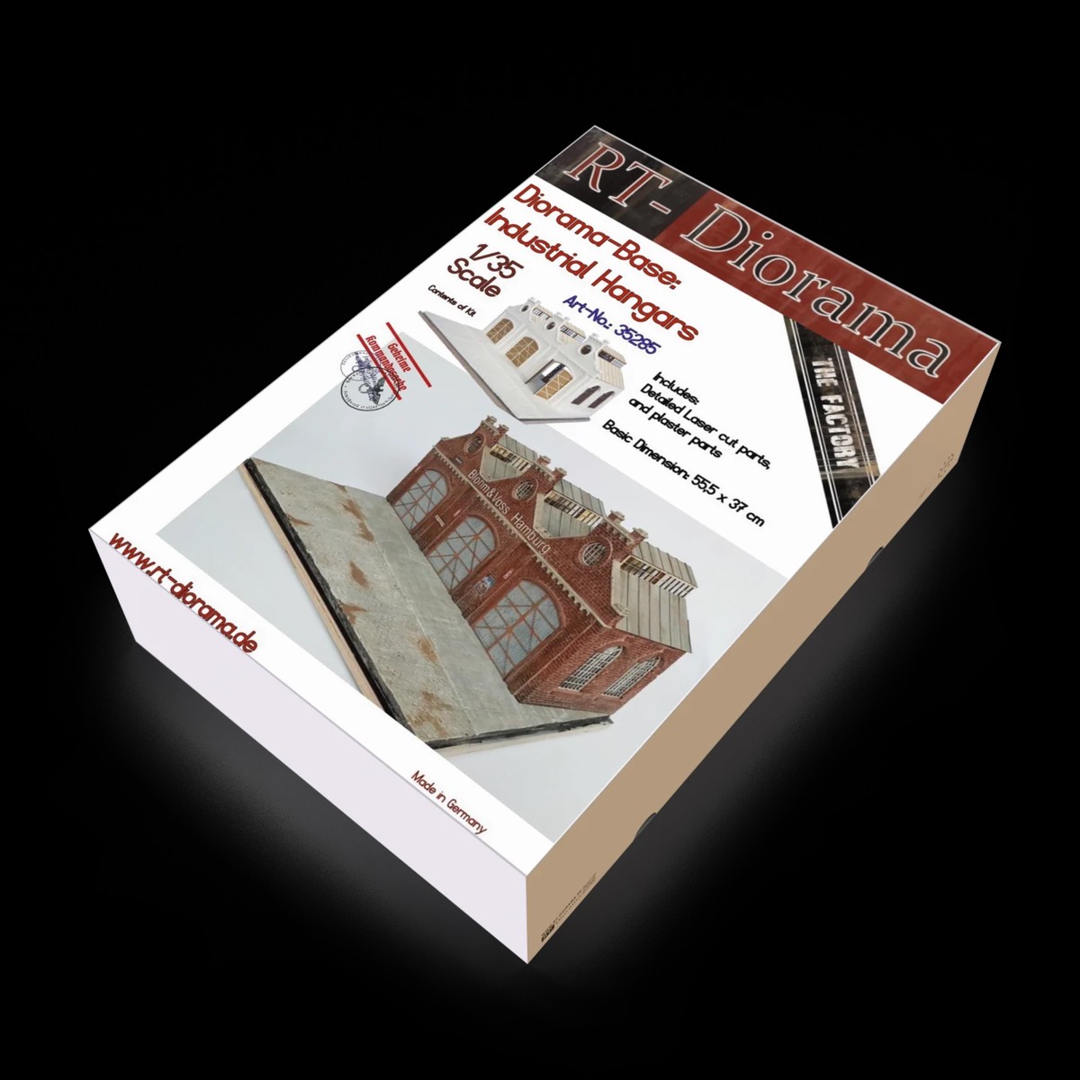 RT DIORAMA 35285 1/35 Diorama-Base: “Industrial Hangars” (Upgraded Ceramic Version)