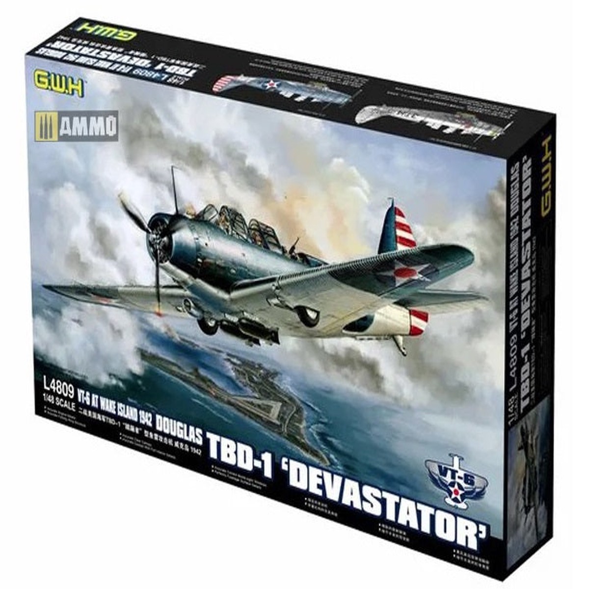 Great Wall Hobby L4809 1/48 TBD-1 "Devastator" - VT-6 at Wake Island 1942