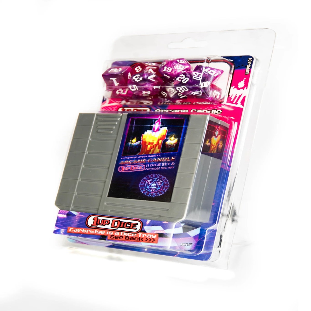 1UP Dice Polyhedral Set: Arcane Candle - 11ct Arcane Candle