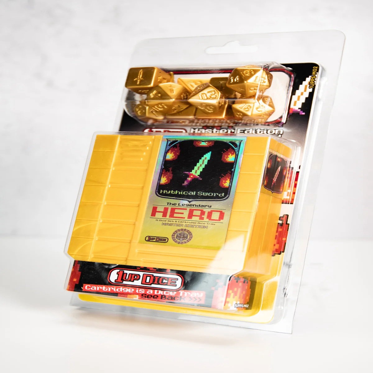 1UP Dice Polyhedral Set: Mythical Sword Master Edition - 11ct Mythical Sword Gold