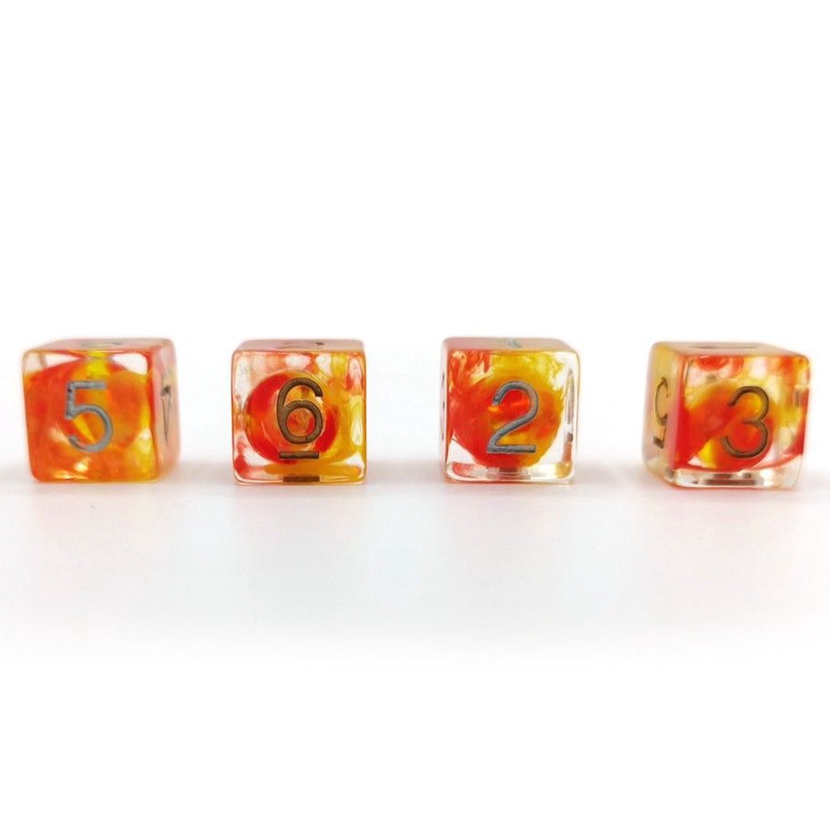 Sirius Dice Fireball 8D6 Tube - d6Tube Fireball (8)