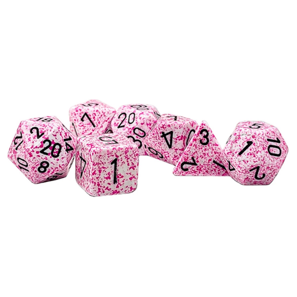 Speckled Dice: Polyhedral (6 Options) - Poly SPK Pink