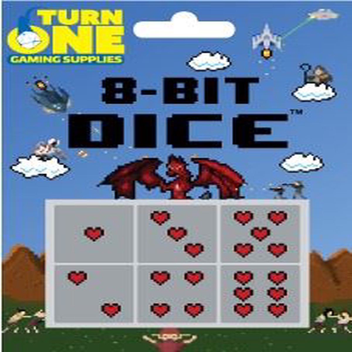 Turn One Gaming 8-Bit Dice Hearts – 8-Bit Dice Hearts