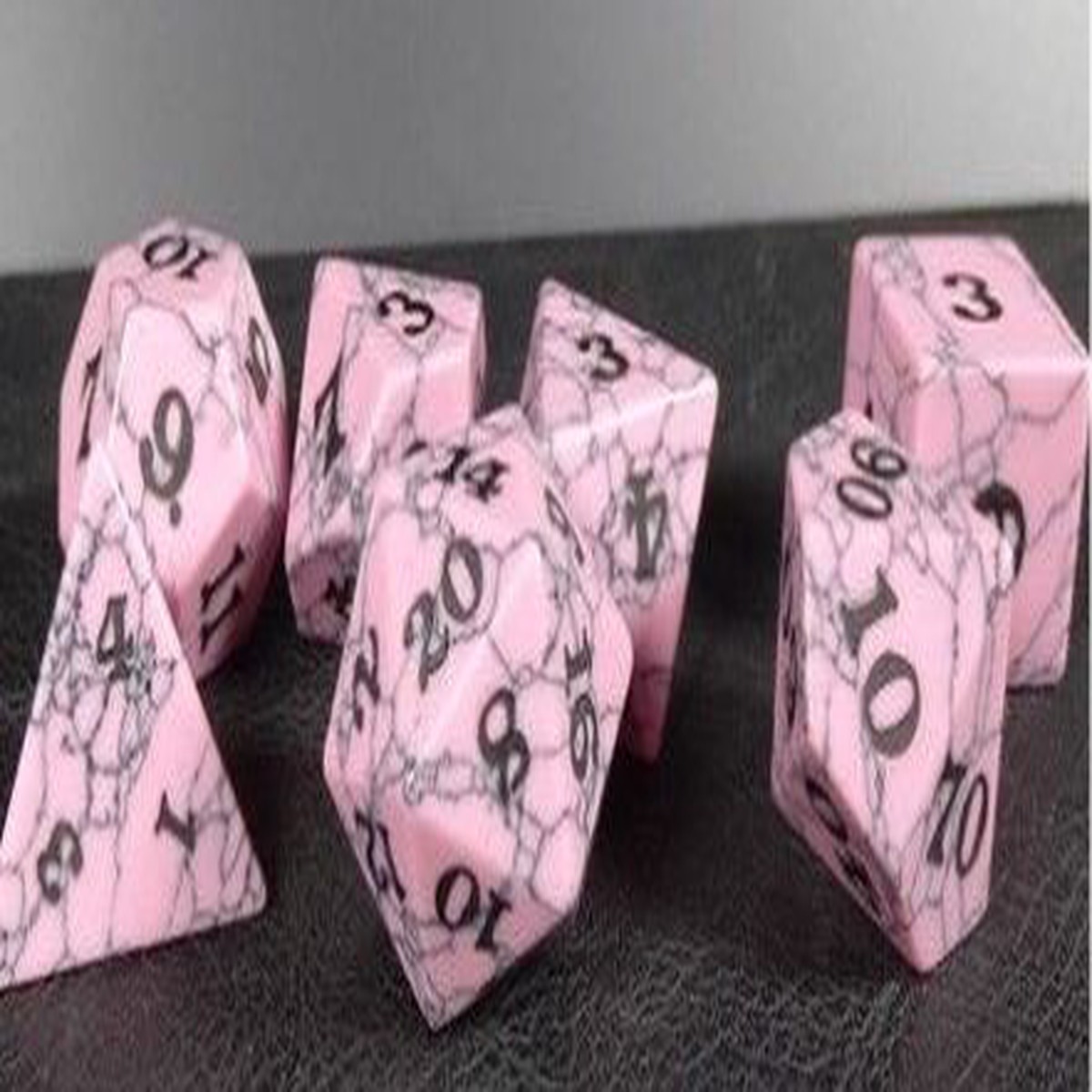 7 set Pink Cracked Stone - 7 set Pink Cracked Stone
